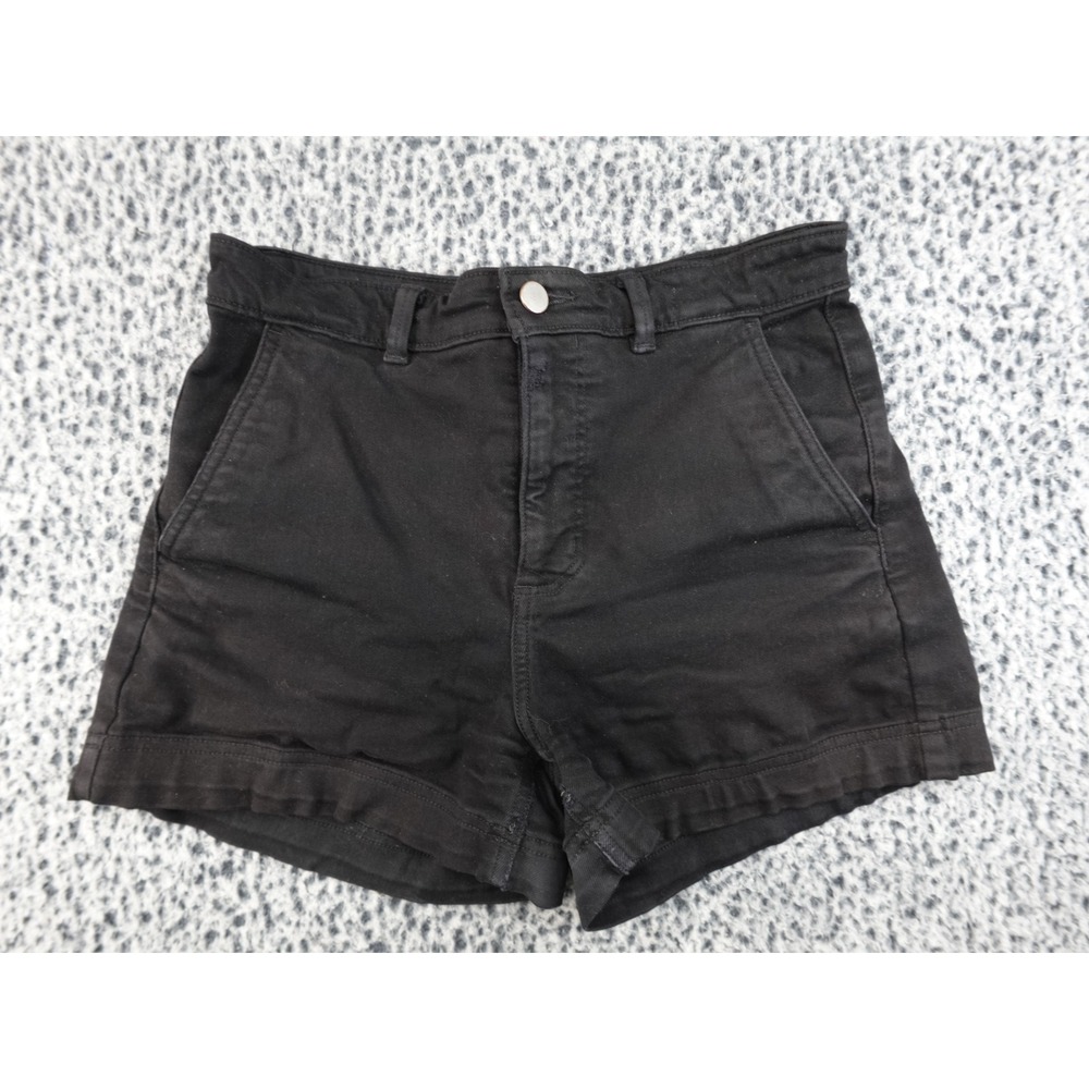 Everlane Chino Shorts‎ Womens 4 Black High Rise Twill Cotton Casual Classic